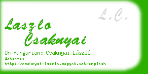 laszlo csaknyai business card